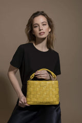 Immaculate Vegan - La Bante Bella Mustard Vegan Mini Crossbody Bag