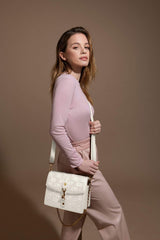 Immaculate Vegan - La Bante Daisy White Vegan Shoulder & Crossbody Bag