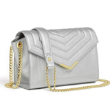 Immaculate Vegan - La Bante Kensington Silver Vegan Cross-Body Bag -Pre order delivery in November