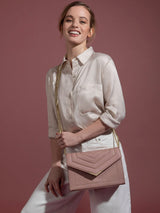 Immaculate Vegan - LaBante London Kensington Vegan Leather Crossbody Bag | Pink Nude