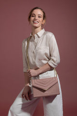 Immaculate Vegan - LaBante London Kensington Vegan Leather Crossbody Bag | Pink Nude