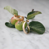 Immaculate Vegan - Little by Little Apple Pip Hoop Earrings, Gold