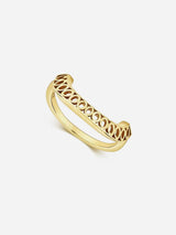 Immaculate Vegan - Little by Little Seville Crescent Ring, Gold