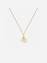 Immaculate Vegan - Little by Little Wedge Fan Necklace, Gold