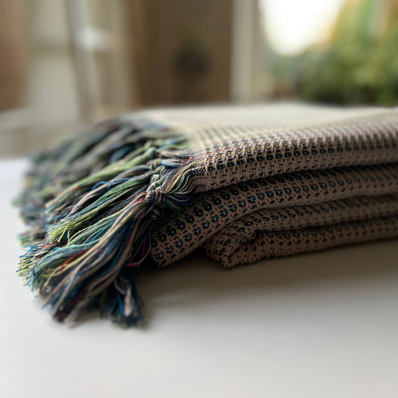 Lüks Linen Lale Seasons  - Hand Loomed Cotton Blanket