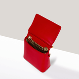 Immaculate Vegan - Mela Mona Apple Leather Crossbody Bag |  Lipstick Red Lipstick Red