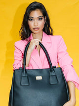 Immaculate Vegan - Melina Bucher Indy Vegan Leather Tote Bag | Black