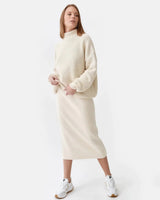 Immaculate Vegan - Mila.Vert Knitted Organic Cotton Straight Skirt | Multiple Colours Cream / UK10 / EU38 / US6