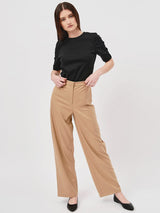 Immaculate Vegan - Mila.Vert Relaxed-Fit Bamboo Trousers | Multiple Colours Golden sand / UK8 / EU36 / US4