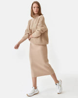 Immaculate Vegan - Mila.Vert Knitted Organic Cotton Straight Skirt | Multiple Colours