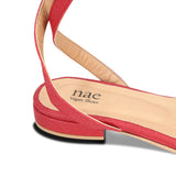 Immaculate Vegan - NAE Vegan Shoes Basil Red Vegan Sandals with ankle straps