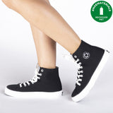 Immaculate Vegan - NAE Vegan Shoes Redo PET Black vegan mid-top vulcanized sneakers