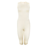 Immaculate Vegan - Organique Cycling Short Jumpsuit in Ecru