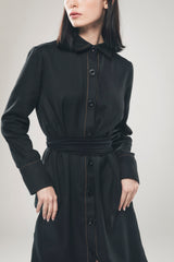 Immaculate Vegan - Organique Structured Shirt Dress in Black L