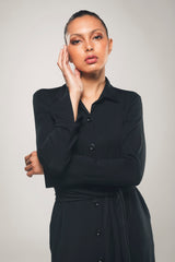Immaculate Vegan - Organique Maxi Shirt Dress in Black