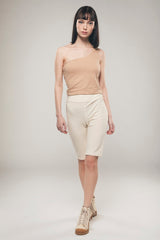 Immaculate Vegan - Organique One Shoulder Top in Light Brown
