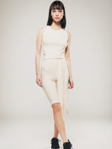 Immaculate Vegan - Organique Cycling Short Jumpsuit in Ecru S