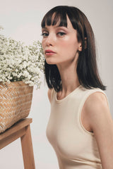 Immaculate Vegan - Organique Stretch Jumpsuit in Ecru S