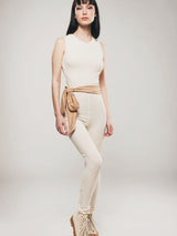 Immaculate Vegan - Organique Stretch Jumpsuit in Ecru S