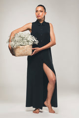 Immaculate Vegan - Organique Sleeveless Shirt Dress in Black