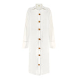 Immaculate Vegan - Organique Structured Shirt Dress in White