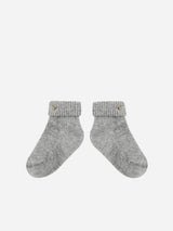Immaculate Vegan - Pop My Way Organic Cotton Socks | Grey Grey / 0-6 months