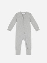 Immaculate Vegan - Pop My Way Organic Cotton Zippered Sleepsuit | Grey Grey / 3-6 months