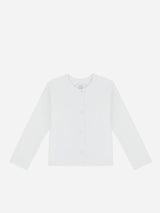 Immaculate Vegan - Pop My Way Organic Cotton Cardigan | White White / 6-12 months
