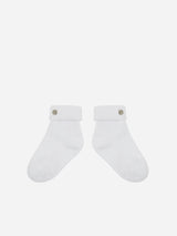 Immaculate Vegan - Pop My Way Organic Cotton Socks | White White / 6-18 months