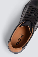 Immaculate Vegan - Ration.L R-Kind Unisex Vegan Leather Trainer | Mercury Black