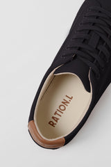 Immaculate Vegan - Ration.L R-Kind Unisex Vegan Leather Trainer| Mercury Black Grained