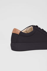 Immaculate Vegan - Ration.L R-Kind Unisex Vegan Leather Trainer| Mercury Black Grained