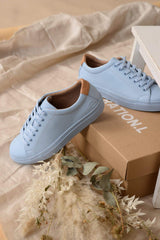 Immaculate Vegan - Ration.L R-Kind Unisex Vegan Leather Trainer | Neptune Blue