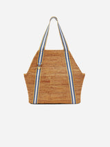 Immaculate Vegan - Stelar Poso Handwoven Atta Vegan Large Shopper Bag | Natural & Blue Stripe