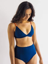 Immaculate Vegan - Sūndar Swim The Mississippi ECONYL® Reversible Bikini Bottom | Multiple Colours 8 / Navy/Orange