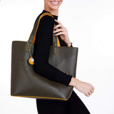 Immaculate Vegan - The Morphbag by GSK 3 Vegan Leather Bags in 1 | Green Pepper & Mustard