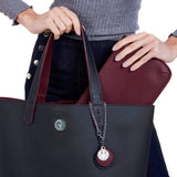 Immaculate Vegan - The Morphbag by GSK Reversible Vegan Leather Tote | Navy & Burgundy
