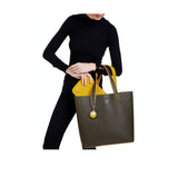 Immaculate Vegan - The Morphbag by GSK Reversible Vegan Tote In Green & Yellow