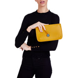 Immaculate Vegan - The Morphbag by GSK Vegan Leather Multi-Function Clutch In Mustard