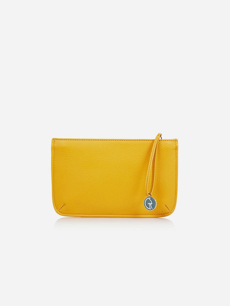 The Morphbag by GSK Vegan Leather Multi-Function Clutch In Mustard