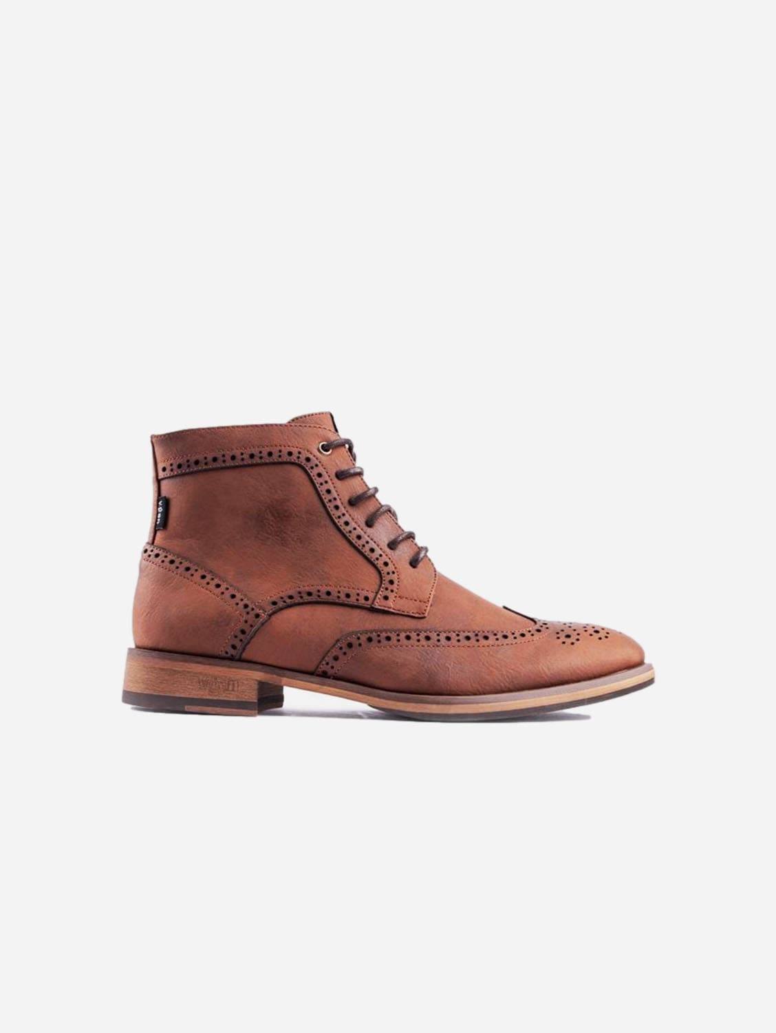 Classic Men's Vegan Leather Ankle Boots with Thick Soles main image 0