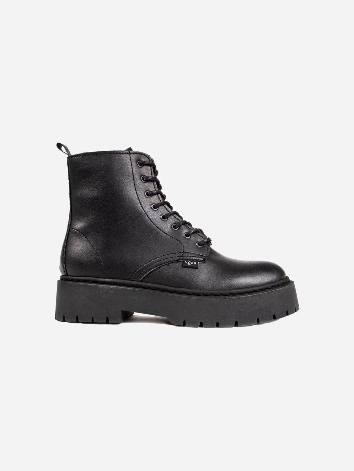 Squash Women's Vegan Leather Platform Boots | Black