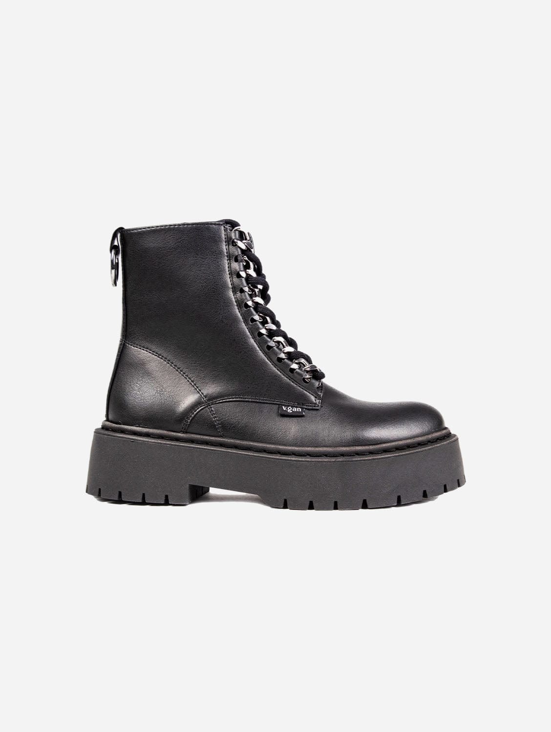Bernet Women's Vegan Leather Platform Boots | Black