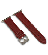 Immaculate Vegan - Votch Apple Compatible Apple Leather Vegan Watch Strap | Red & Silver 38/40mm