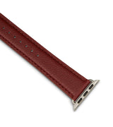 Immaculate Vegan - Votch Apple Compatible Apple Leather Vegan Watch Strap | Red & Silver 38/40mm