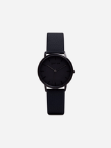 Immaculate Vegan - Moment Watch with Black Dial | Black Vegan Leather Strap