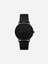 Immaculate Vegan - Votch Lyka All Black Dial Watch | Black Vegan Leather Strap