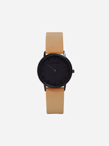 Immaculate Vegan - Votch Moment All Black Dial Watch | Tan Vegan Leather Strap