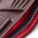 Immaculate Vegan - Watson & Wolfe Coin Wallet in Chestnut Brown & Red
