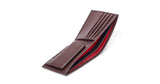 Immaculate Vegan - Watson & Wolfe Coin Wallet in Chestnut Brown & Red